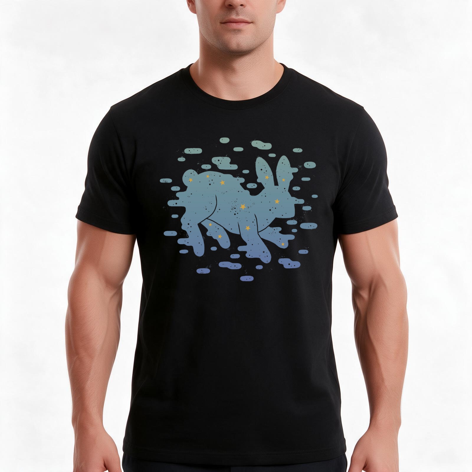 T-Shirts - Lepus Constellation: T-shirt de cor pastel,