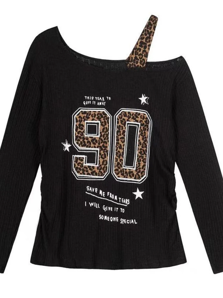 Shirts - Camiseta Feminina Y2K com Estampa de