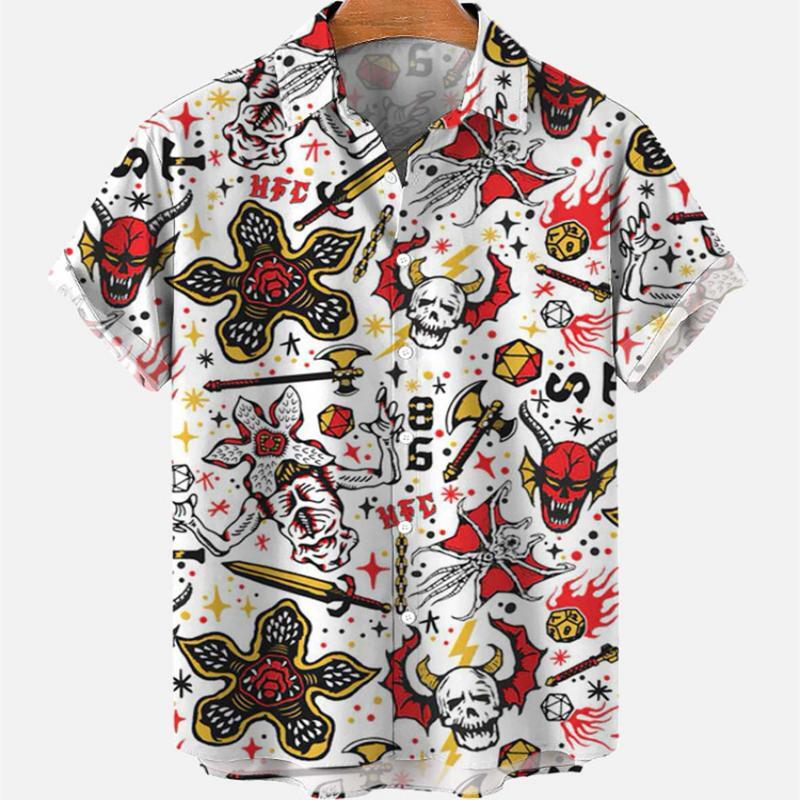Camisas de manga curta masculi - Vintage Hawaiian Floral Shirt avaliação e preço