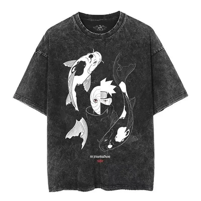 Camiseta Naruto com lavagem de - Acid Wash Vintage Graphic T Shirt avaliação e preço