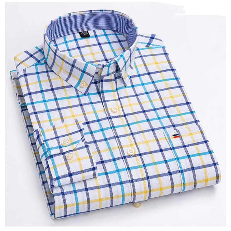 2024 nova camisa masculina de  - Oxford Cotton Casual Shirt Business avaliação e preço