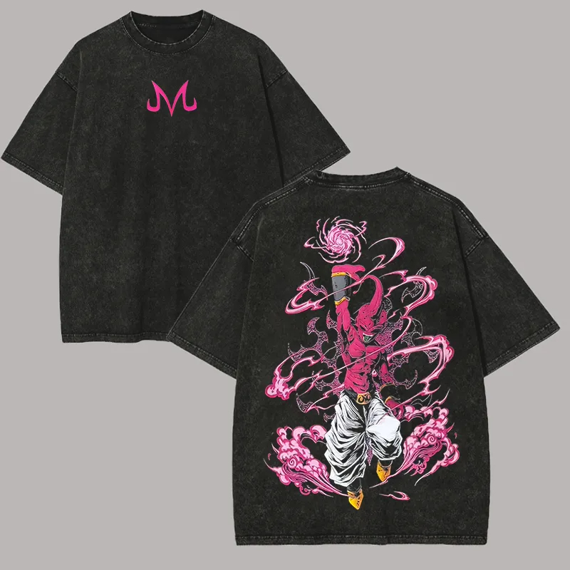 Camiseta Kid Buu Dragon Ball Z - Acid Wash Vintage Graphic T Shirt avaliação e preço