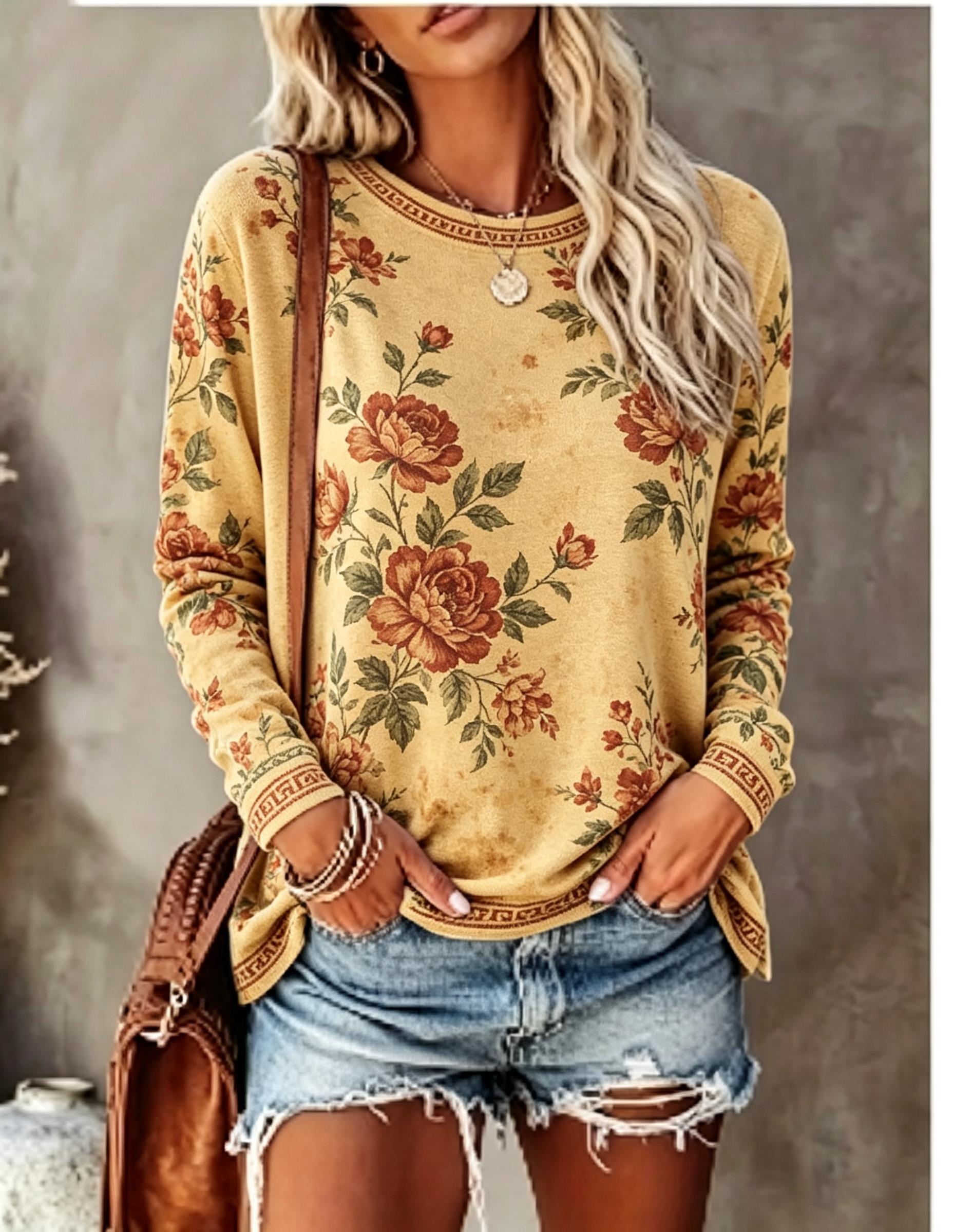 Camiseta feminina de manga com - T-Shirts avaliação e preço