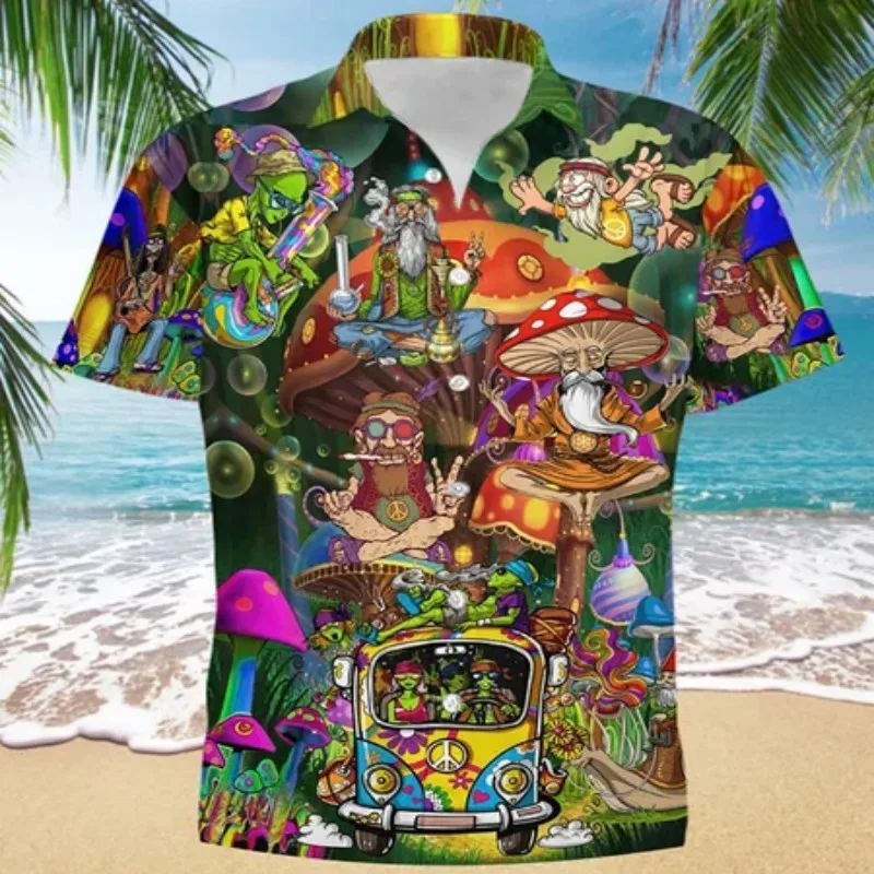 Camisa masculina de verão, est - Vintage Hawaiian Floral Shirt avaliação e preço